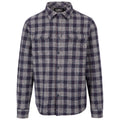 Grey-Blue - Front - Trespass Mens Portlaw Checked Shirt