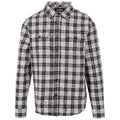 Black-White - Front - Trespass Mens Portlaw Checked Shirt