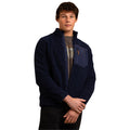 Navy - Side - Trespass Mens Buck Fleece Jacket