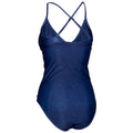 Blue - Back - Trespass Womens-Ladies Mimi Palm Leaf One Piece Swimsuit