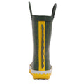 Green-Yellow - Back - Trespass Childrens-Kids Crocodile Wellington Boots