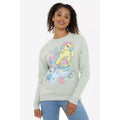 Sage - Side - My Little Pony Womens-Ladies Butterflies & Flowers Sweatshirt