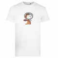 White - Front - Peanuts Mens Space Snoopy T-Shirt