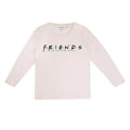 Pink-Grey-Black - Back - Friends Womens-Ladies Logo Long-Sleeved Long Pyjama Set