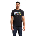 Black - Lifestyle - Marvel Mens Comic Strip Logo T-Shirt