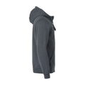 Anthracite Melange - Side - Clique Mens Basic Full Zip Hoodie