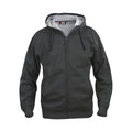 Anthracite Grey Melange - Front - Clique Mens Basic Full Zip Hoodie