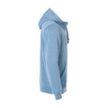 Light Blue - Side - Clique Mens Basic Full Zip Hoodie