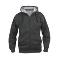 Anthracite Melange - Front - Clique Mens Basic Full Zip Hoodie