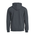 Anthracite Melange - Back - Clique Mens Basic Full Zip Hoodie