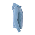 Light Blue - Side - Clique Womens-Ladies Plain Full Zip Hoodie