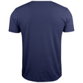Dark Navy - Back - Clique Unisex Adult Basic Knitted V Neck T-Shirt