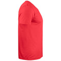 Red - Side - Clique Unisex Adult Basic Knitted V Neck T-Shirt
