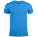 Royal Blue - Front - Clique Unisex Adult Basic Knitted V Neck T-Shirt