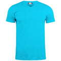 Turquoise - Front - Clique Unisex Adult Basic Knitted V Neck T-Shirt