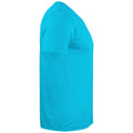 Turquoise - Side - Clique Unisex Adult Basic Knitted V Neck T-Shirt