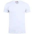 White - Front - Clique Unisex Adult Basic Knitted V Neck T-Shirt