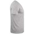 Grey Melange - Front - Clique Unisex Adult Basic Knitted V Neck T-Shirt