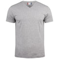 Grey Melange - Lifestyle - Clique Unisex Adult Basic Knitted V Neck T-Shirt