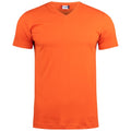 Blood Orange - Front - Clique Unisex Adult Basic Knitted V Neck T-Shirt