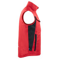 Red - Side - Projob Mens Padded Gilet