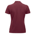 Burgundy - Back - Clique Womens-Ladies Manhattan Polo Shirt