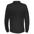 Black - Back - Cottover Mens Pique Long-Sleeved T-Shirt