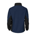 Navy - Back - Projob Mens Soft Shell Jacket