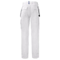 White-Black - Back - Projob Mens 5530 Contrast Panel Cargo Trousers