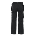 Black - Back - Projob Mens Reinforced Cargo Trousers