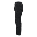 Black - Side - Projob Mens Reinforced Cargo Trousers