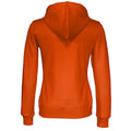 Orange - Back - Cottover Womens-Ladies Full Zip Hoodie