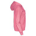 Pink - Side - Cottover Womens-Ladies Full Zip Hoodie