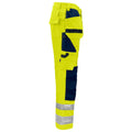 Yellow-Navy - Side - Projob Mens High-Vis Trousers