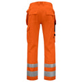 Orange-Black - Back - Projob Mens High-Vis Trousers