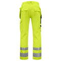 Yellow-Black - Back - Projob Mens High-Vis Trousers