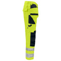 Yellow-Black - Side - Projob Mens High-Vis Trousers