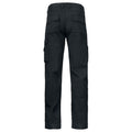 Black - Back - Projob Mens Plain Cargo Trousers