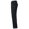 Black - Side - Projob Mens Plain Cargo Trousers