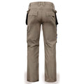 Khaki Brown - Back - Projob Mens Cargo Trousers