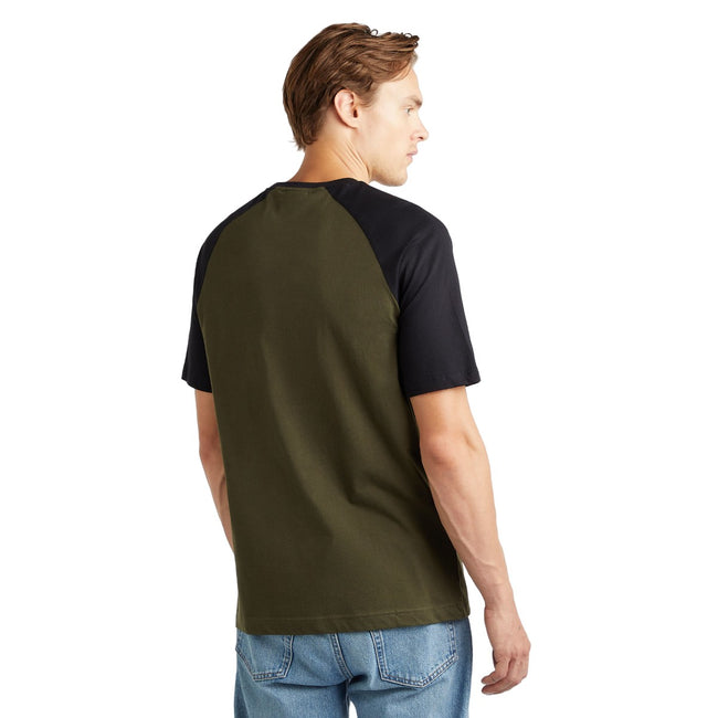 Unisex Mens Valueweight Short Sleeve Baseball Tee Contrast Colour Raglan  T-Shirt