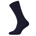 Navy - Front - Mens Heavy Gauge Hiking Boot Socks