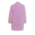 Pink - Back - Foxbury Womens-Ladies Sherpa Fleece Cardi Gown