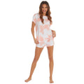 Coral - Front - Slumber Party Womens-Ladies Tie Dye Pyjama Set