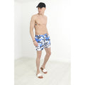 Blue - Back - Brave Soul Mens Perth Camo Swim Shorts