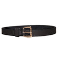 Black - Back - Forest Womens-Ladies Leather Skinny Belt