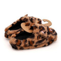 Brown - Side - Slumberzzz Girls Animal Print Sliders