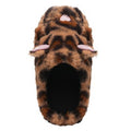 Brown - Pack Shot - Slumberzzz Girls Animal Print Sliders