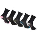 Spots - Front - Cottonique Womens-Ladies Cotton Rich Glitter Socks (5 Pairs)