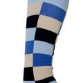 Blue - Back - Hackett Mens Quad Block Crew Socks